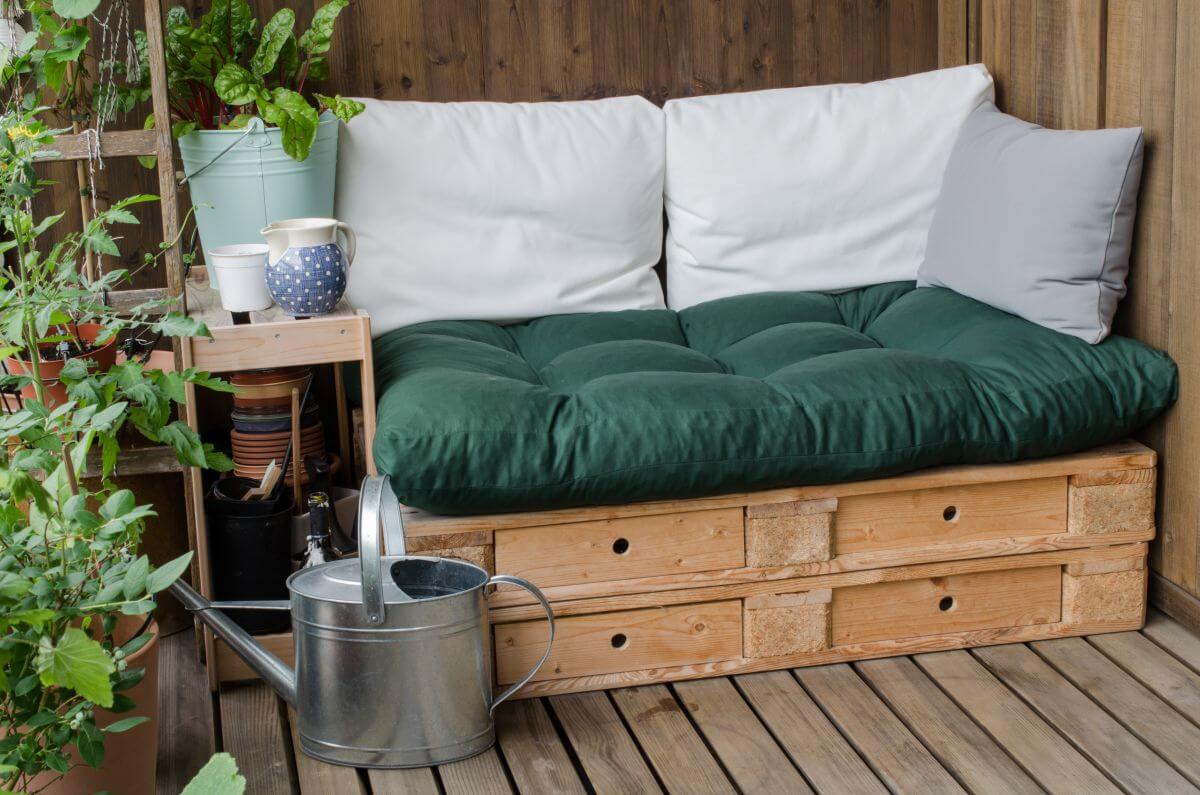 seating and plants on small decking